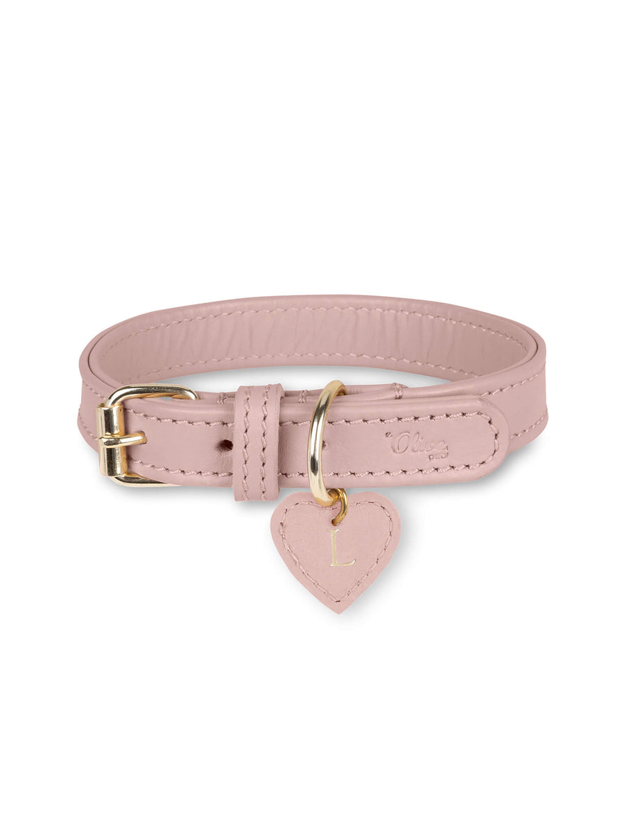 Hundehalsband Leder Rosa  Le Olive