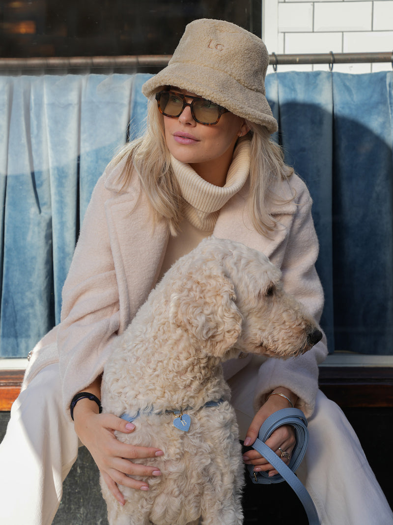 Gorro Pesquero Peluche Crema