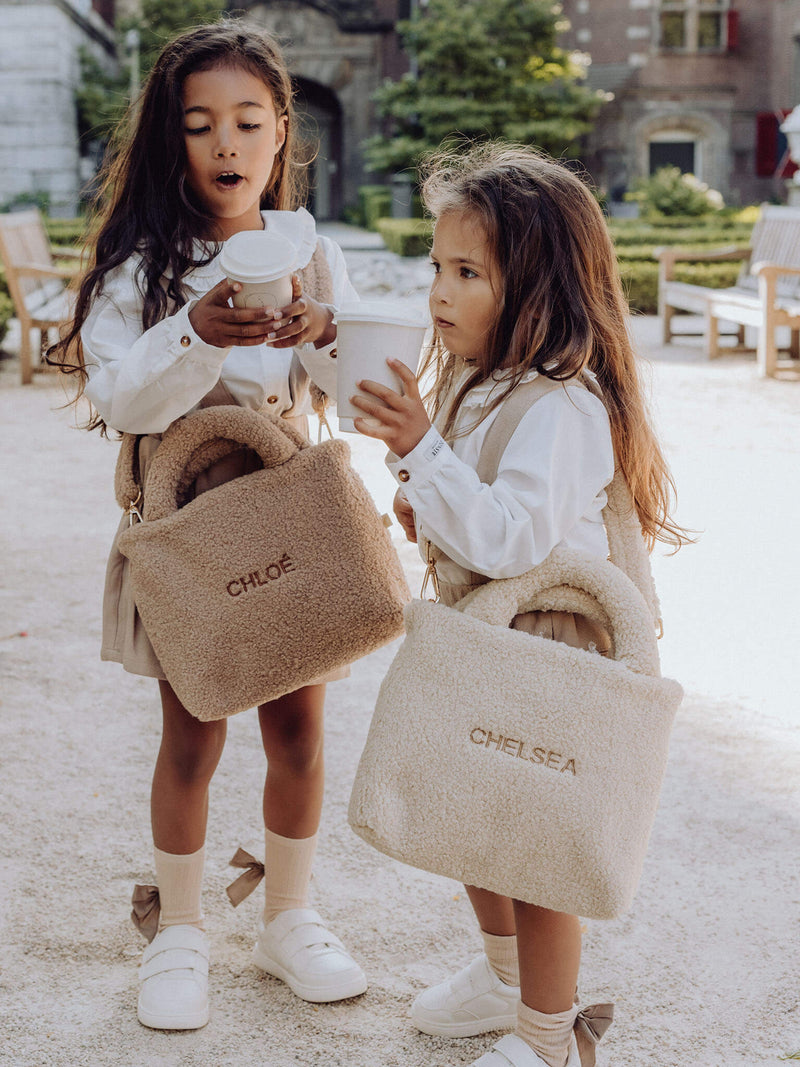 Mini Bolso Peluche Crema