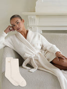 Badjas Teddy & Sokken Teddy Offwhite