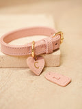 Dog Collar Leather Pink