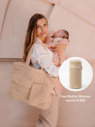 Wickeltasche Teddy Creme