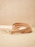 Dog Leash Leather Beige