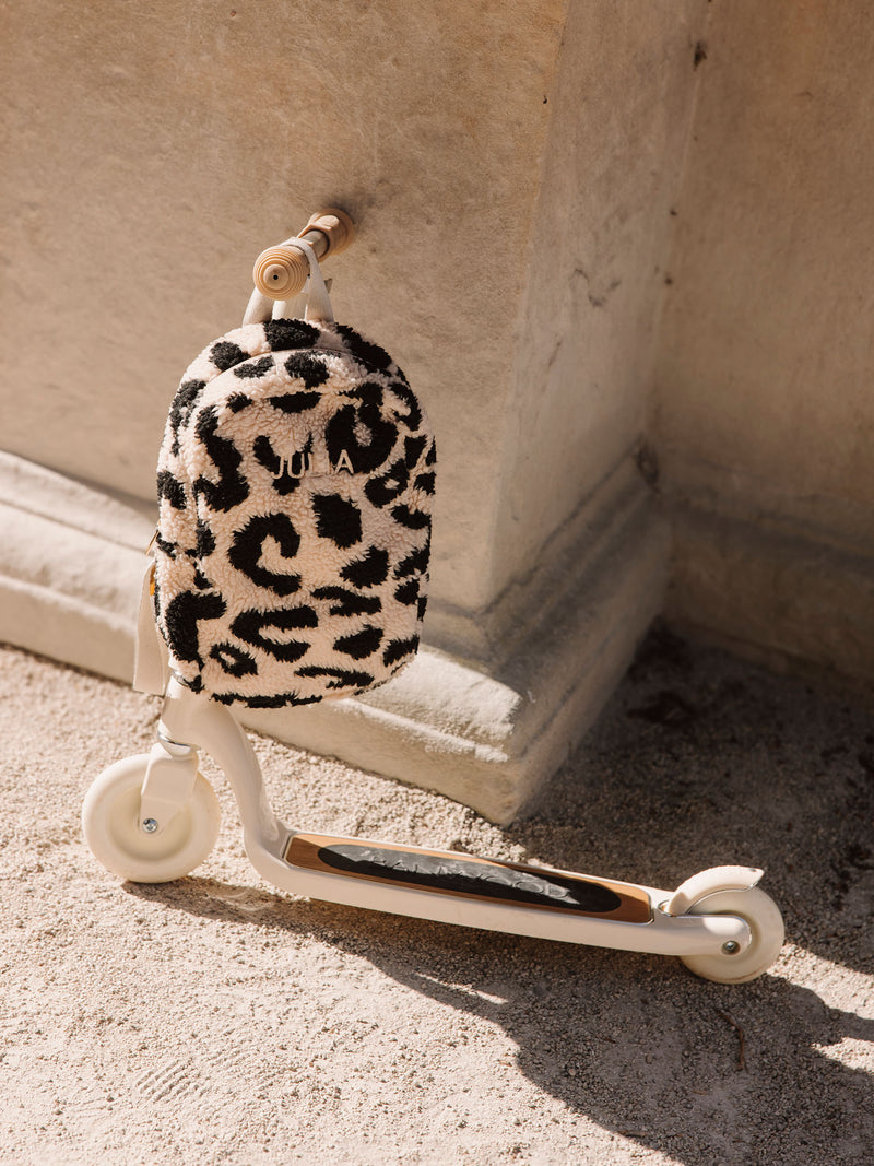 Rucksack Leopard Creme/Schwarz