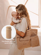 Wickeltasche Teddy Beige