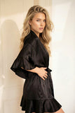 Ruffle Midnight Black