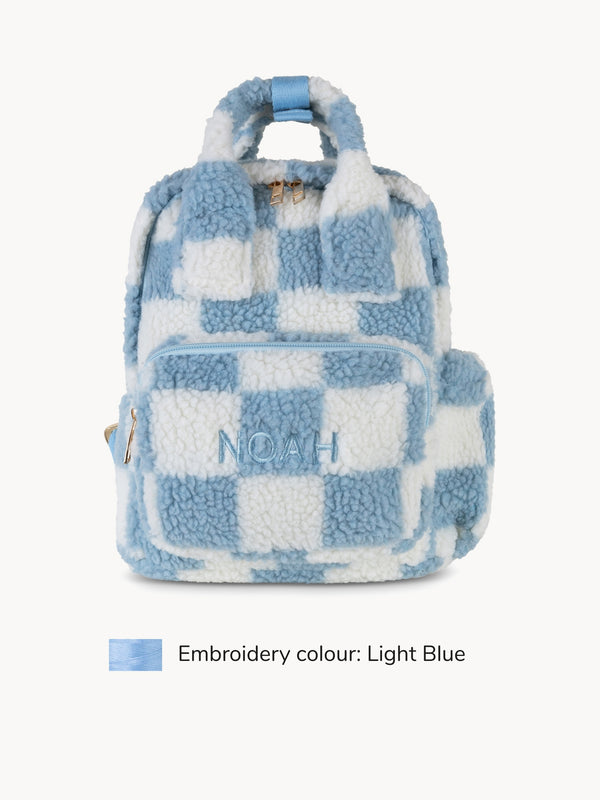 Mochila Cuadros Azul