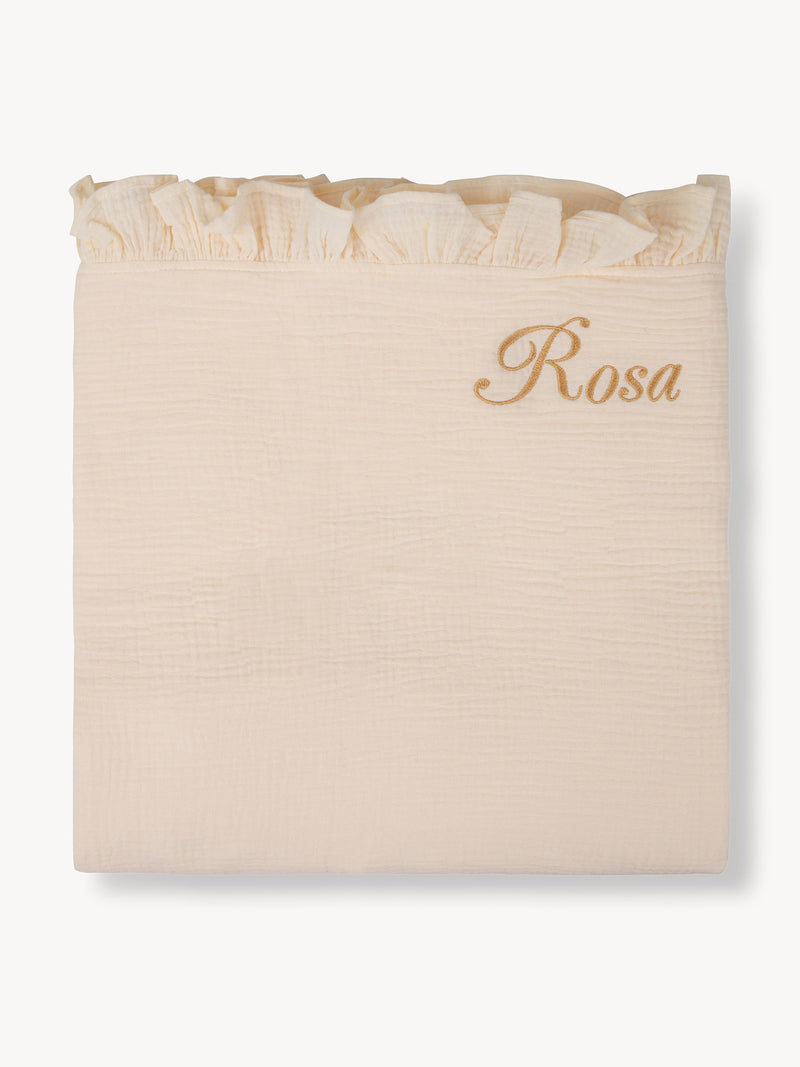 Hydrofieledoek Ruffle Cream
