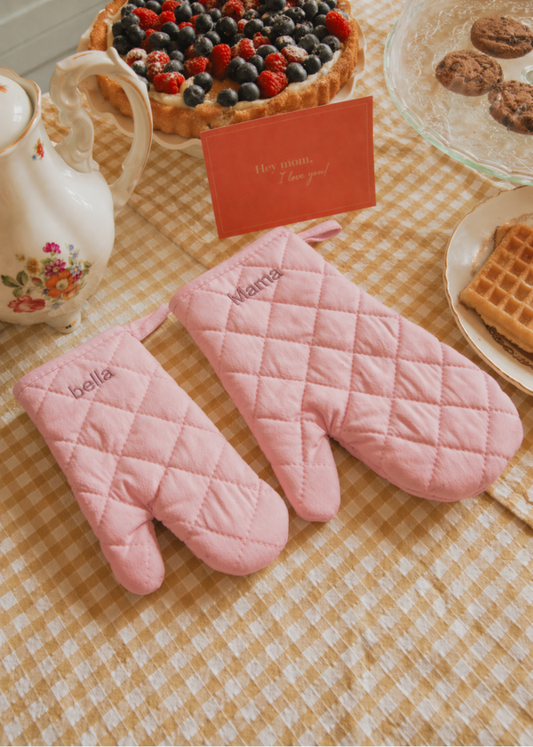 Oven Mitten Pink Kids