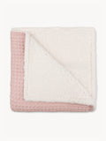 Waffel Teddy-Decke Blush Rosa