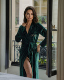 Kimono Velvet Emerald Green