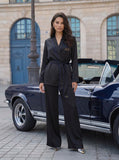 Pyjama Satin Suit Black