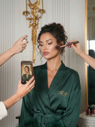 Kimono Pluma Verde Esmeralda