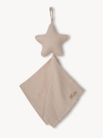Musselin-Schnullertuch Stern Beige