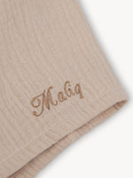 Musselin-Schnullertuch Stern Beige