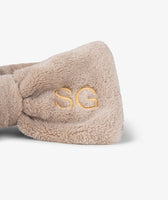 Stirnband Schleife Taupe