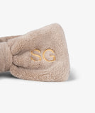 Stirnband Schleife Taupe