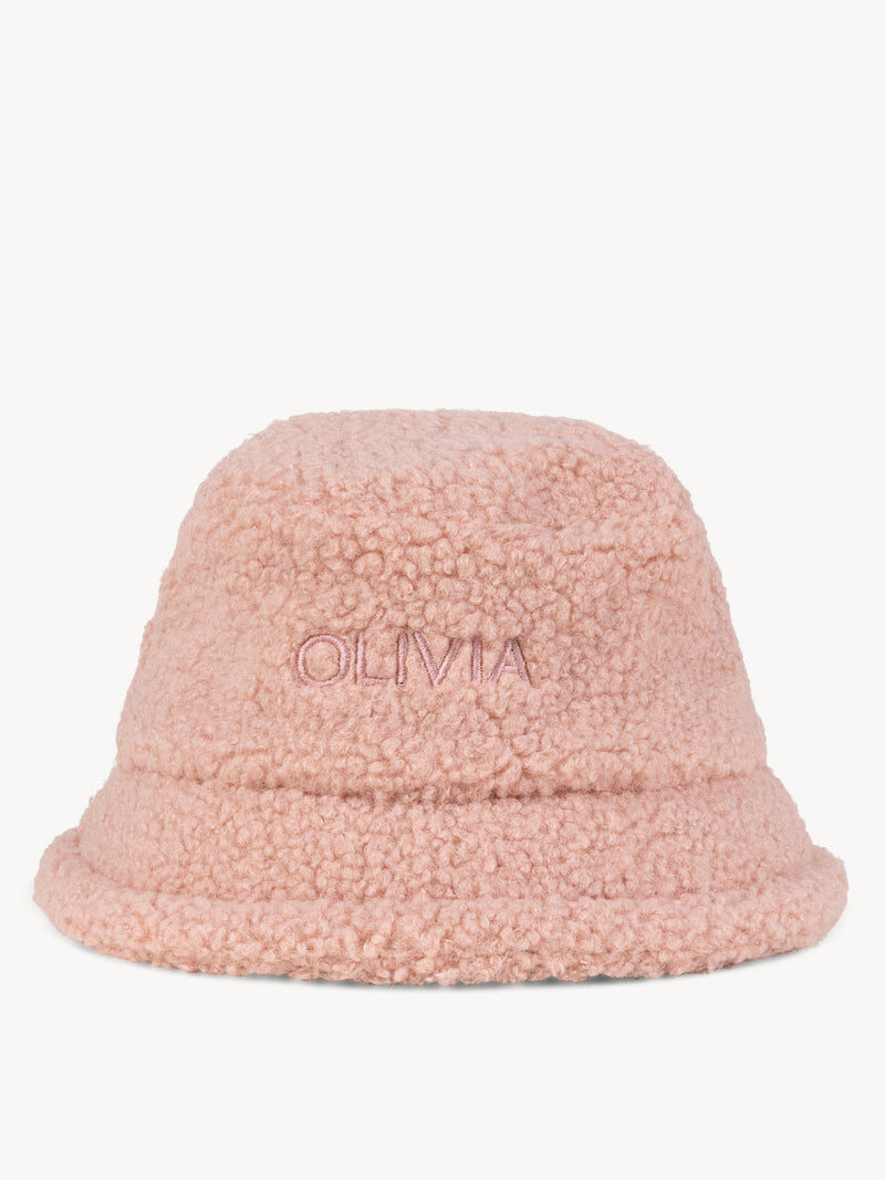Gorro Pesquero Peluche Infantil Rosa Palo