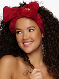 Headband Bow Bordeaux Red