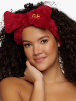 Headband Bow Bordeaux Red