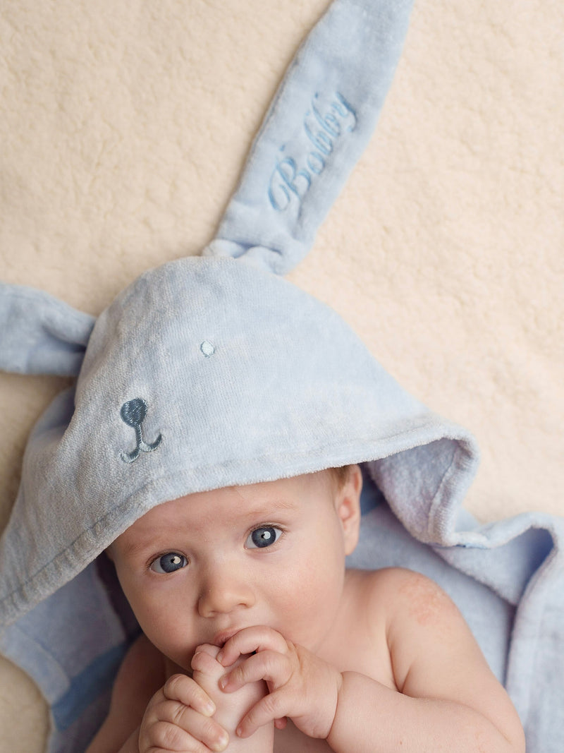 Badecape Hase Babyblau